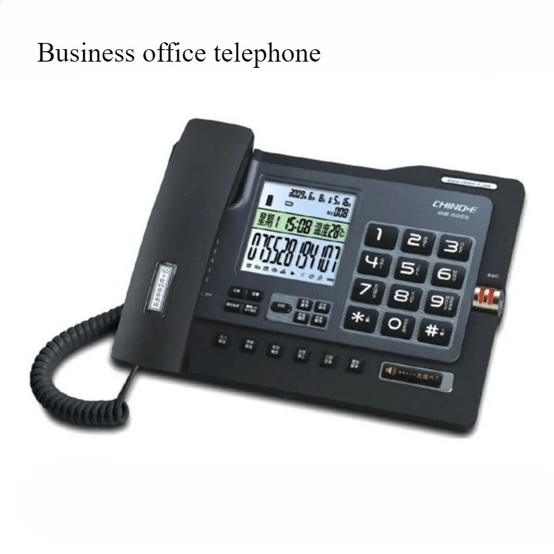 Home Office Phone Number - G026โทรศัพท์บ้านสำนักงานธุรกิจสีดำหมายเลขโทรศัพท์พื้นฐานบัญชีดำการแสดงผลแบบ Dual Interface ไม่รบกวน