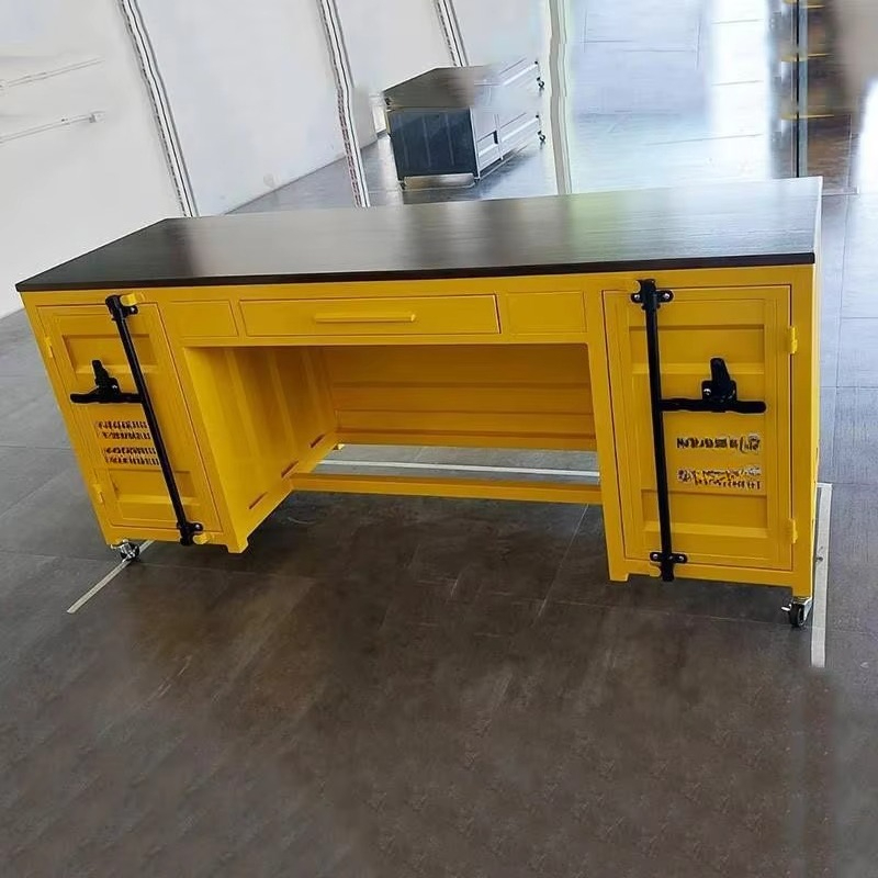Home Office Work Table - โต๊ะคอมพิวเตอร์สไตล์อินดัสเทรียล เฟอร์นิเจอร์โต๊ะโลหะ โต๊ะทำงานมุมสำนักงาน โต๊ะคอมพิวเตอร์สำหรับทำงานและเรียน โต๊ะโลหะสำหรับโฮมออฟฟิศ