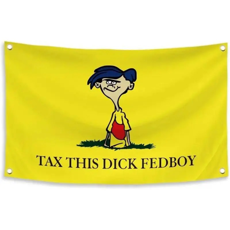Home Office Tax - ธงลายตลก Tax This Dick Fedboy ขนาด