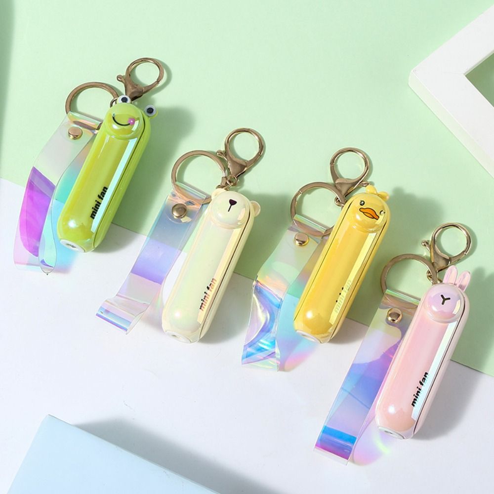 Home Office Work Table - แบบพกพา 3 ความเร็วพัดลมพับขนาดเล็ก USB ชาร์จโต๊ะพวงกุญแจพัดลม Kawaii