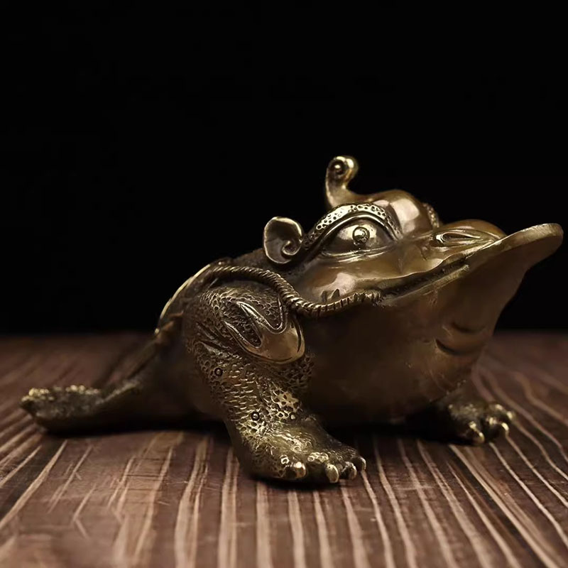 Home Office Gif - Antique Bronze สามขาเงินคางคกรูปปั้น-ความมั่งคั่งโชคดีคางคกเหรียญ Feng Shui ตกแต่งสําหรับ