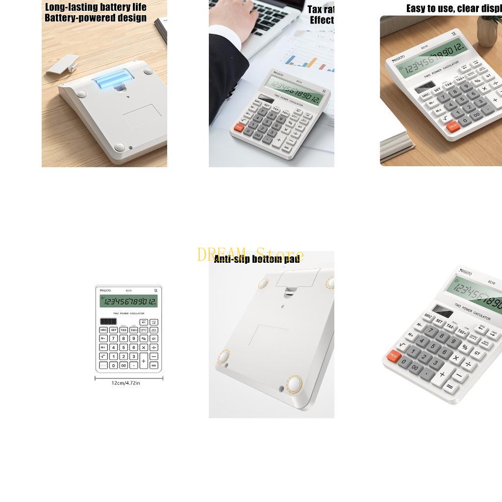 Home Office Tax - เครื่องคิดเลขตั้งโต๊ะ 12 หลักพร้อมหน้าจอ LCD สำหรับการวางแผนงบประมาณและการศึกษา ขายดีที่สุด