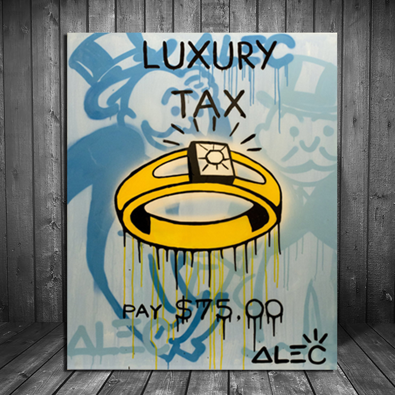 Home Office Tax - Alec Monopoly หรูหราภาษี Wall Art ผ้าใบโปสเตอร์และภาพพิมพ์ภาพวาดผ้าใบภาพตกแต่งสําหรับห้องนั่งเล่นตกแต่งบ้าน