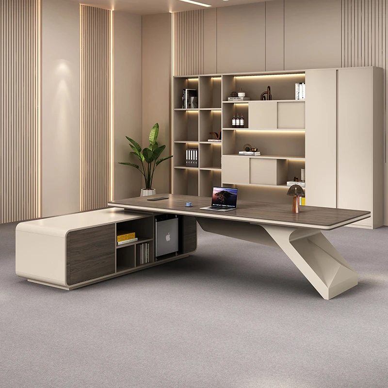 โต๊ะทำงานสำนักงานพร้อมที่เก็บข - Home Office Work Table บทวิจารณ์และราคา
