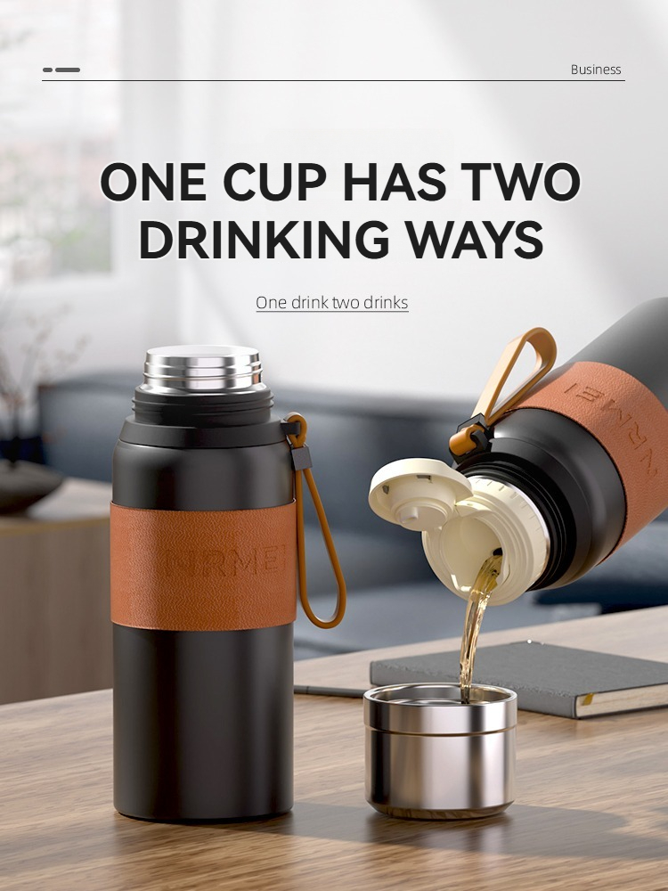 800ML ฉนวนถ้วยชา Tumbler น้ํา  - Home Office Hours บทวิจารณ์และราคา