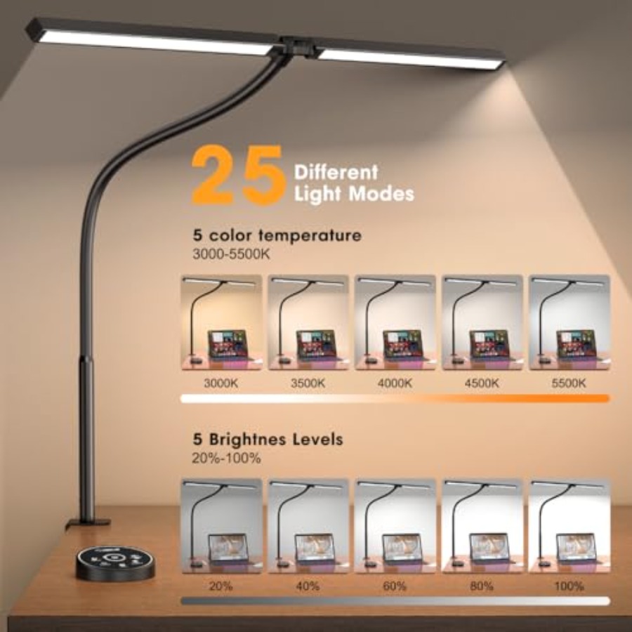 โคมไฟตั้งโต๊ะ LED สำหรับสำนักง - Home Office Work บทวิจารณ์และราคา