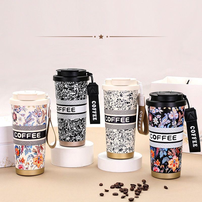 เหล็กสูญญากาศฟางถ้วยกาแฟ 500ml - Home Office Hours บทวิจารณ์และราคา