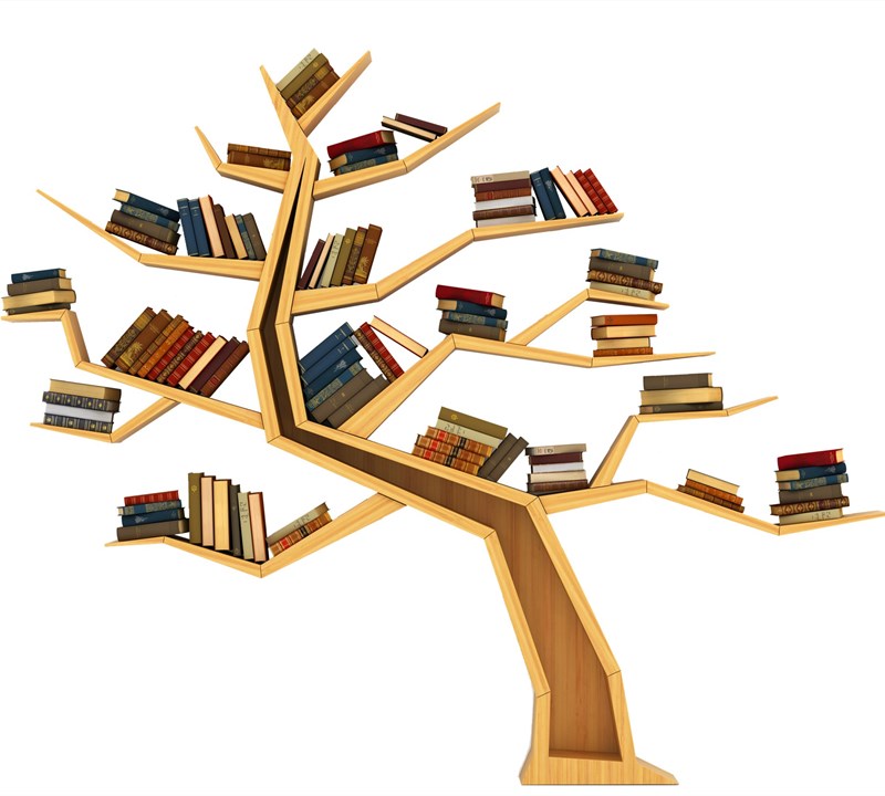 ชั้นวางของไม้รูปต้นไม้สำหรับห้ - Bookcase Wood Shelf บทวิจารณ์และราคา