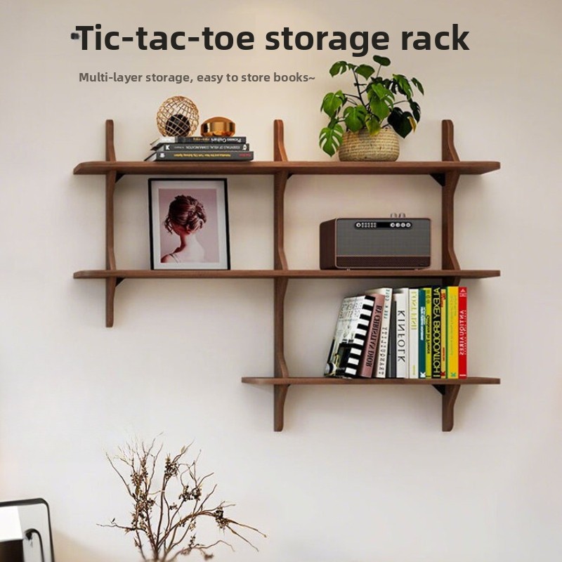 ชั้นวางของติดผนังไม้เนื้อแข็ง  - Bookcase Wood Shelf บทวิจารณ์และราคา