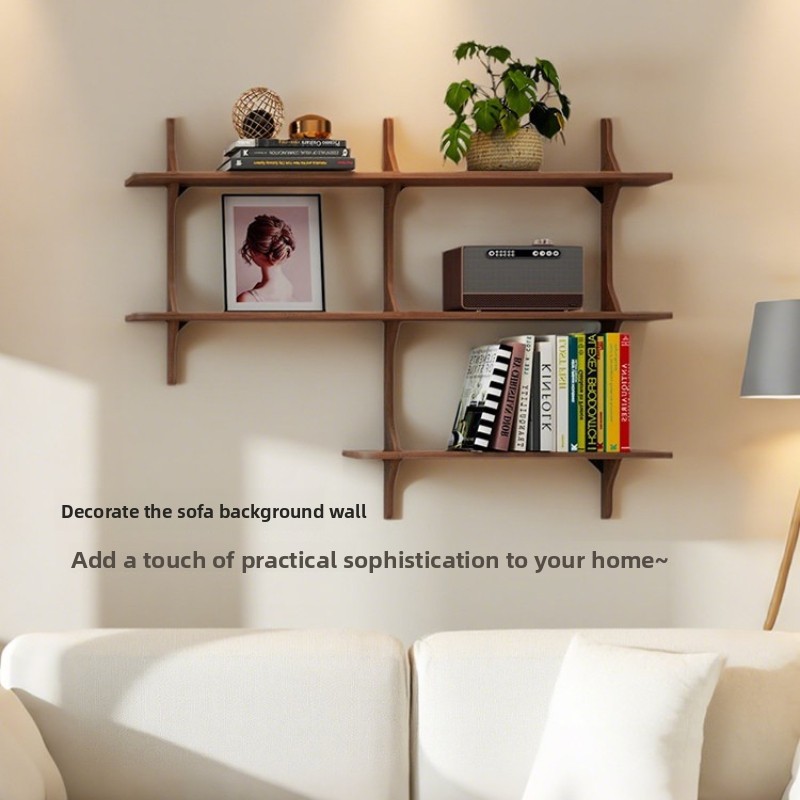 ชั้นวางของติดผนังไม้เนื้อแข็ง  - Bookcase Wood Shelf บทวิจารณ์และราคา