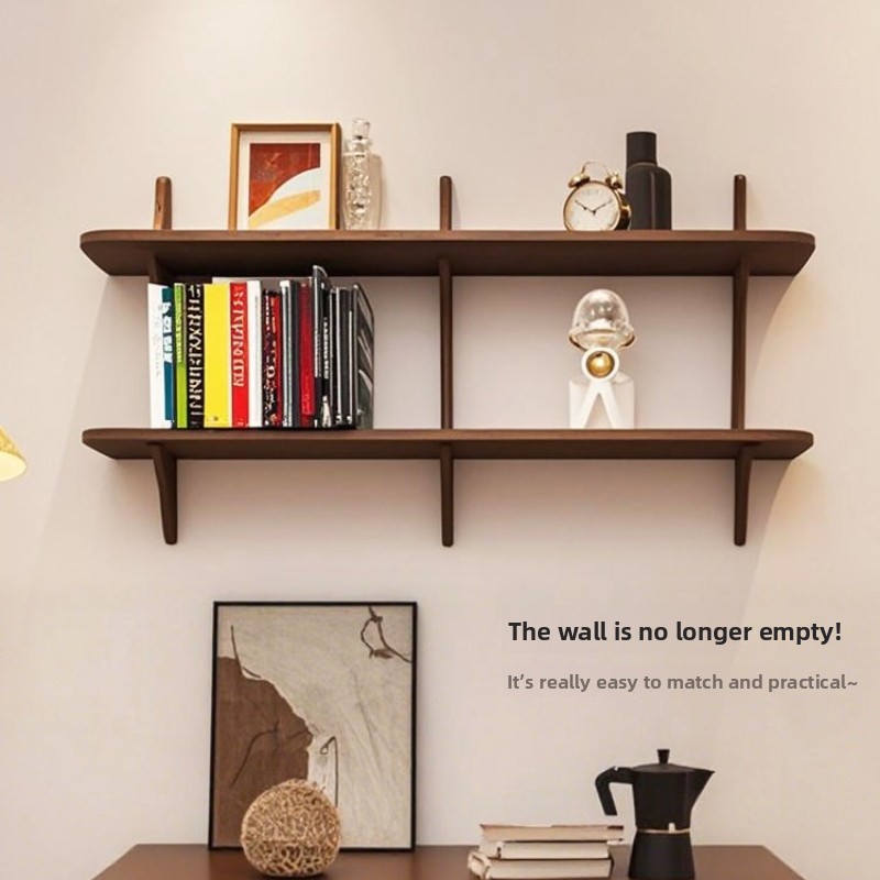 ชั้นวางของติดผนังไม้เนื้อแข็ง  - Bookcase Wood Shelf บทวิจารณ์และราคา