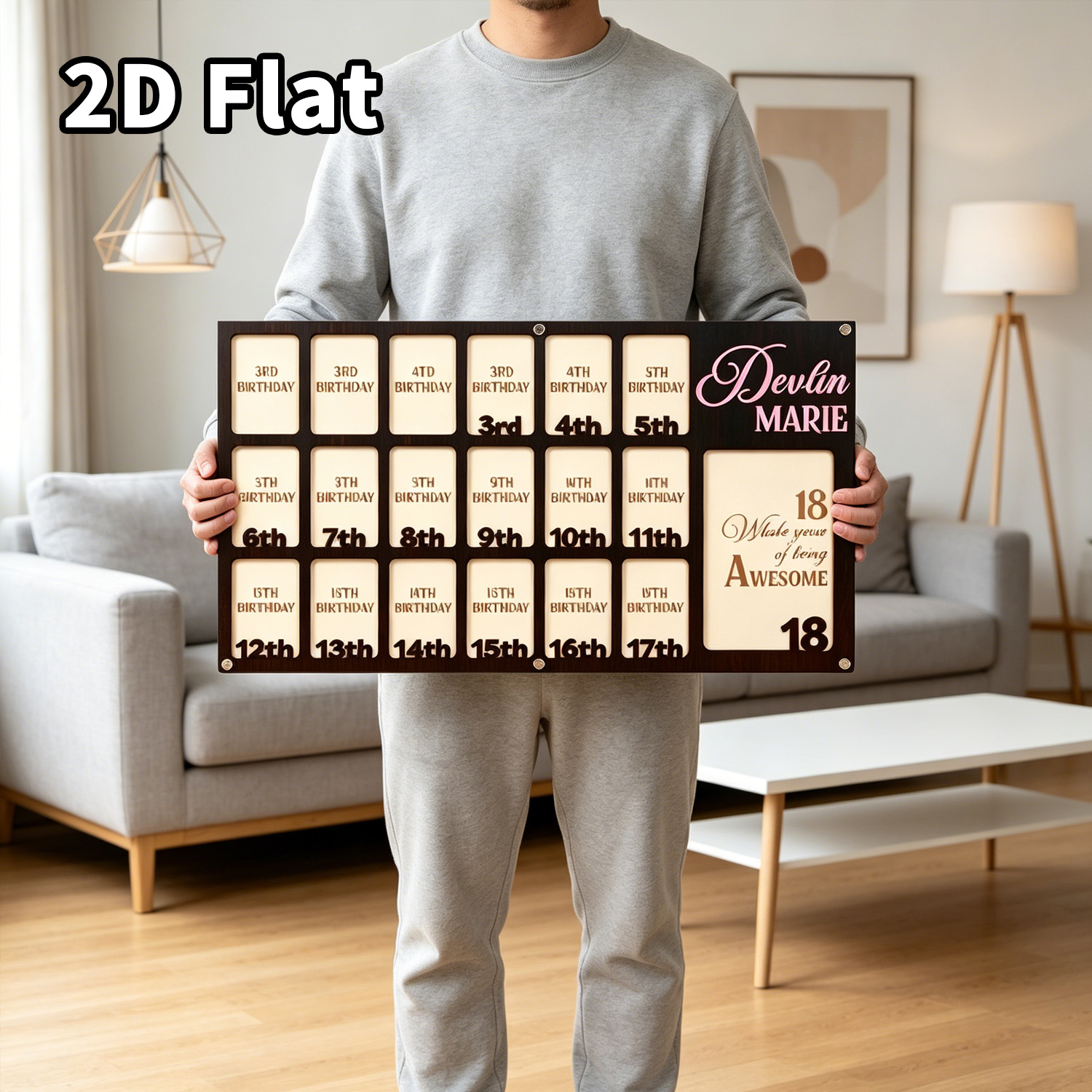 กรอบรูปไม้แบบกำหนดเอง 1 ชิ้น ป - Home Office Gifts บทวิจารณ์และราคา
