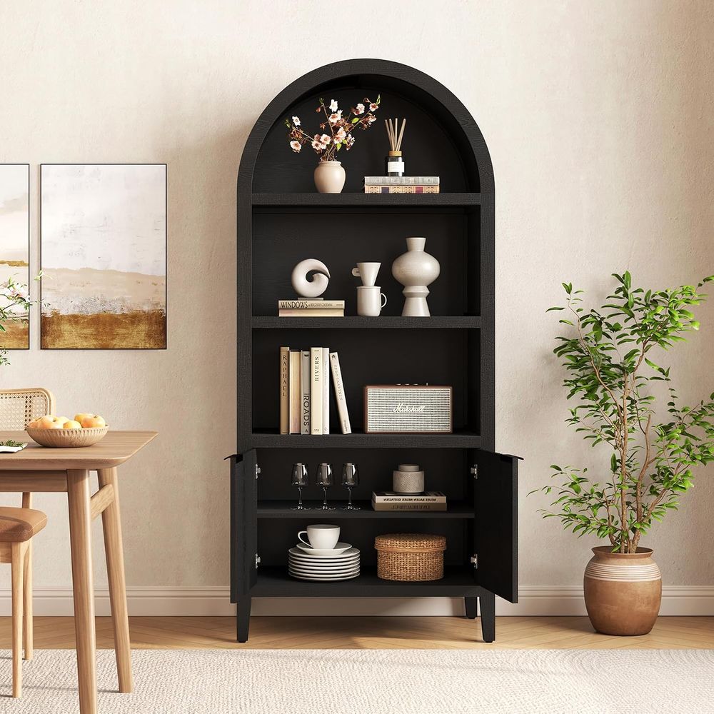 ตู้หนังสือโค้งยูซง 71 นิ้ว, ชั - Bookcase Wood Shelf บทวิจารณ์และราคา