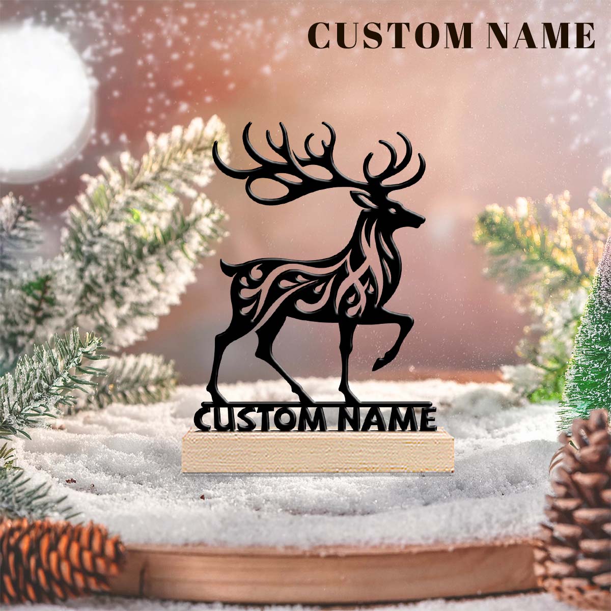 งานศิลปะโลหะรูปกวางวิ่งบนฐานไม - Home Office Gifts บทวิจารณ์และราคา