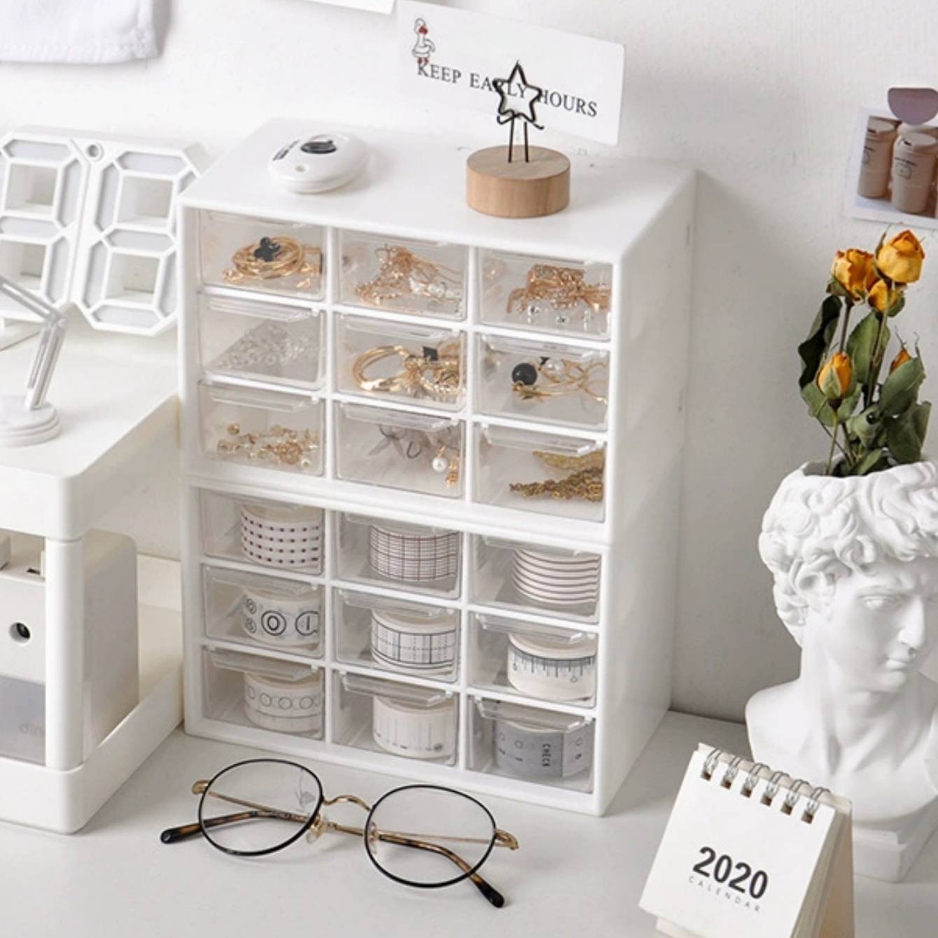 กล่องเก็บวัสดุทำลูกปัด กล่องเก - Home Office Work Table บทวิจารณ์และราคา