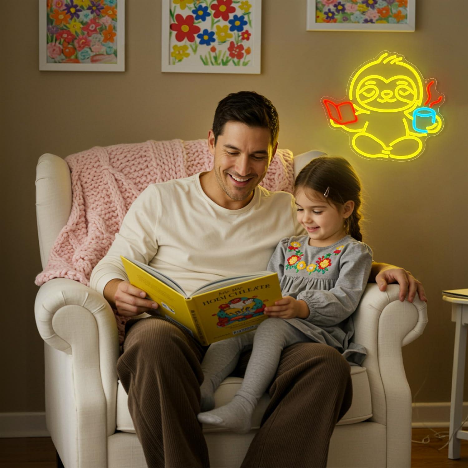 ป้ายไฟนีออนรูปสลอธ ไฟ LED ปรับ - Home Office Gifts บทวิจารณ์และราคา