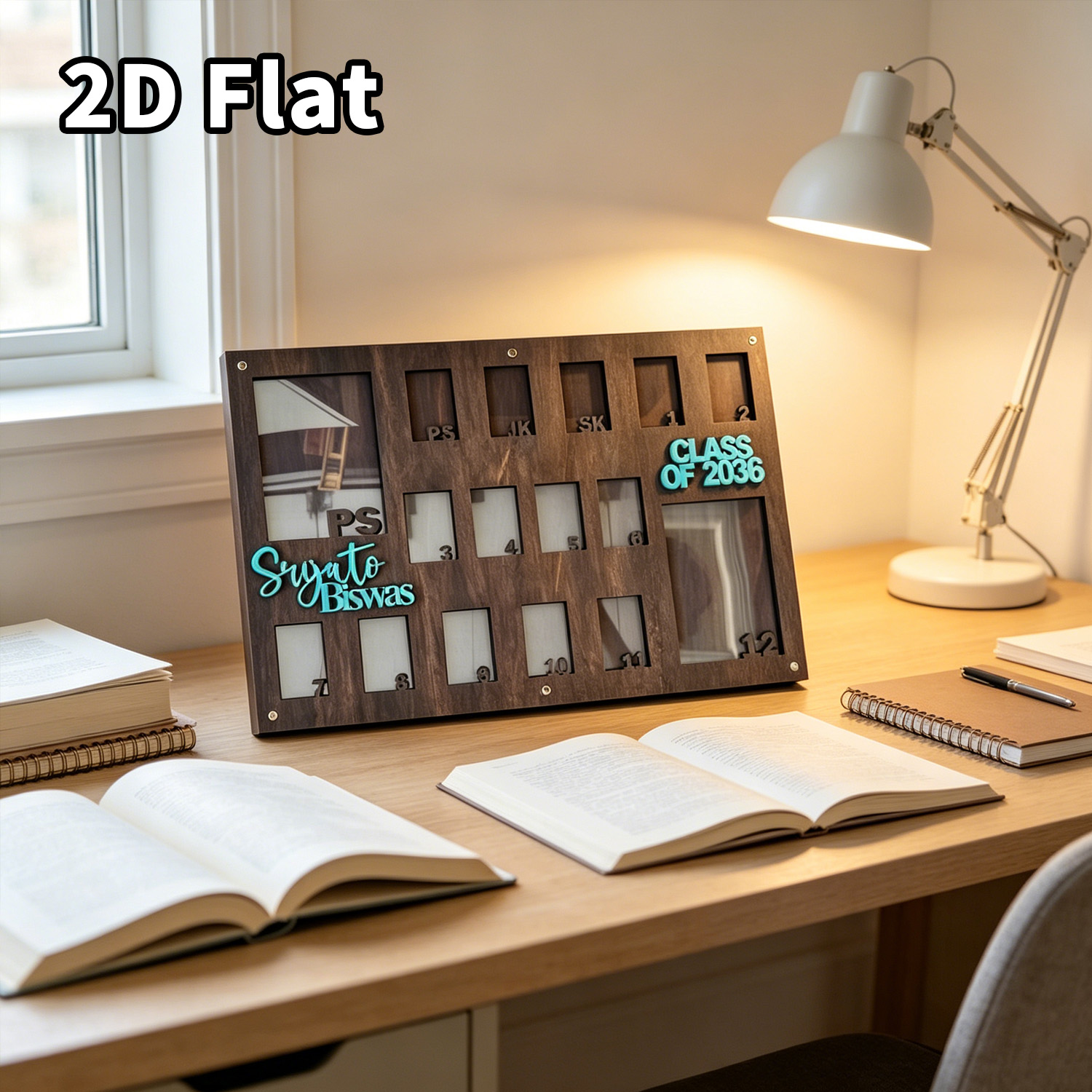 กรอบรูปไม้แบบกำหนดเอง 1 ชิ้น ป - Home Office Gifts บทวิจารณ์และราคา