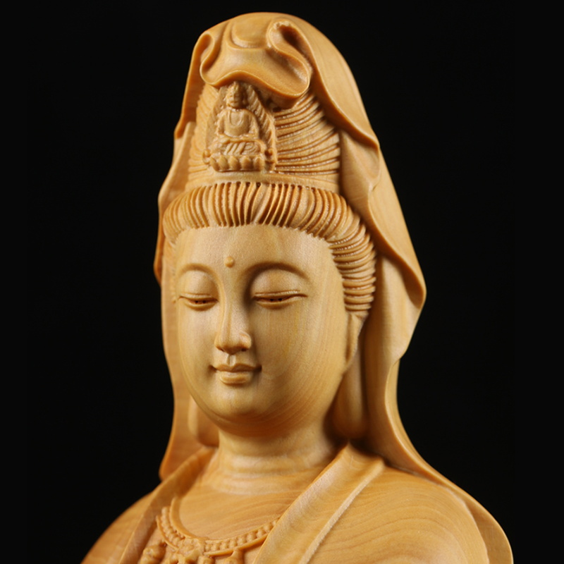ธรรมชาติ Cypress Guanyin พระพุ - Home Office Feng Shui บทวิจารณ์และราคา