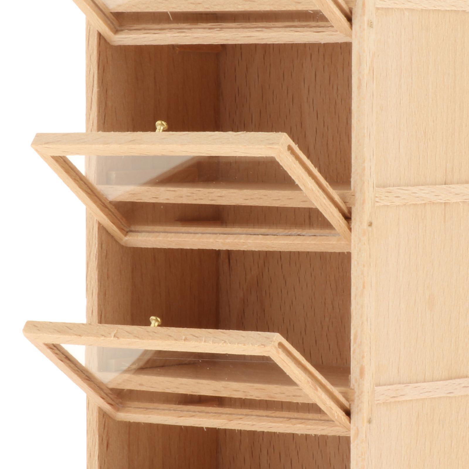 1:12 ตู้หนังสือไม้สำหรับบ้านตุ - Bookcase Wood Shelf บทวิจารณ์และราคา