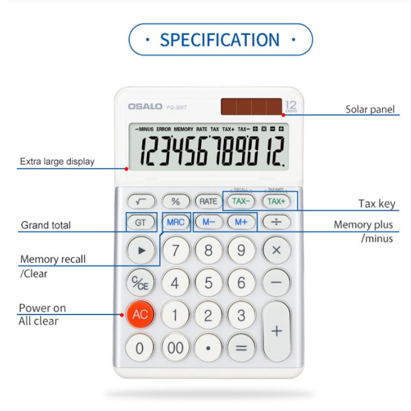OSALO 300t เครื่องคิดเลขตั้งโต - Home Office Tax บทวิจารณ์และราคา