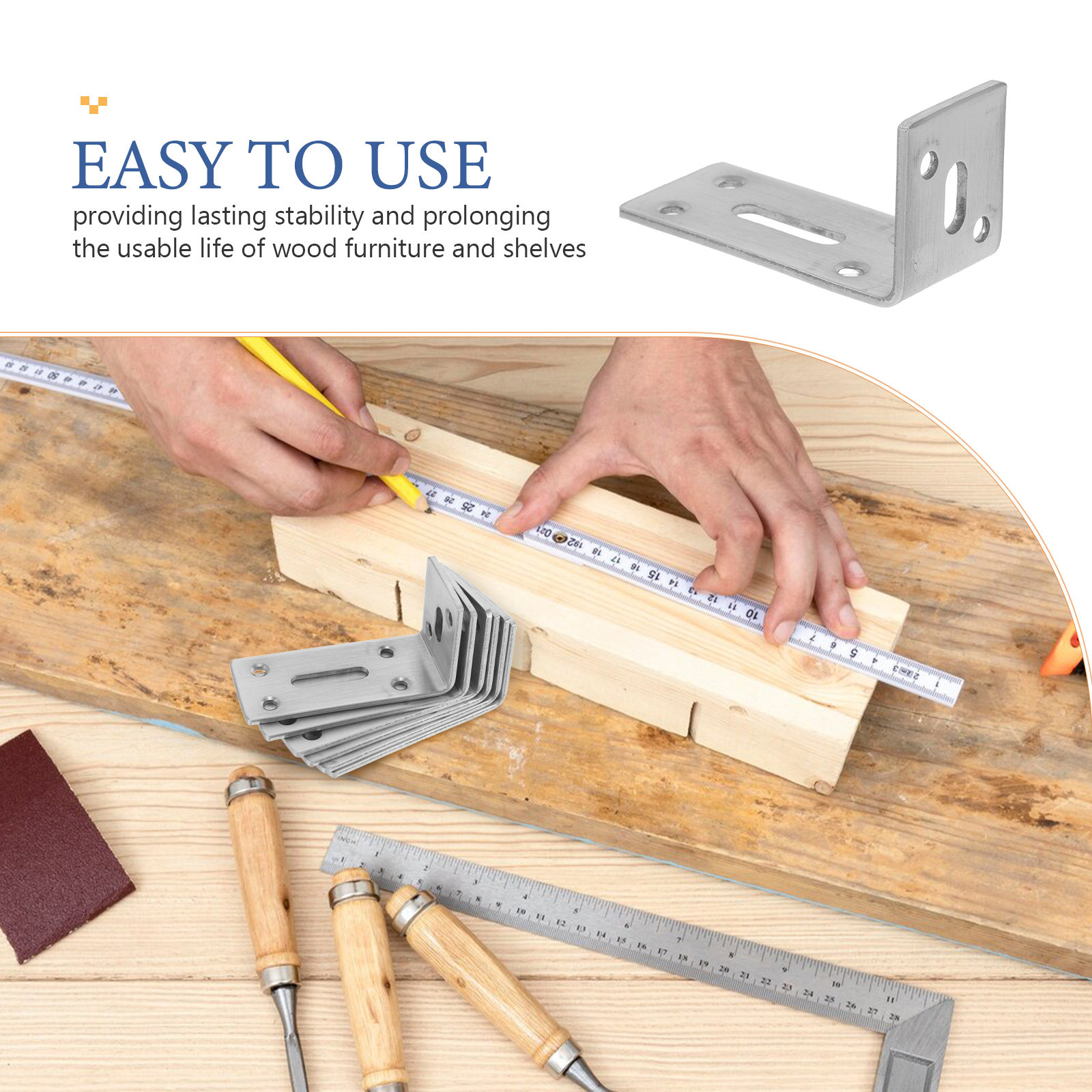 ขาเหล็กยึดมุม 4 ชิ้น แบบรับน้ำ - Bookcase Wood Shelf บทวิจารณ์และราคา