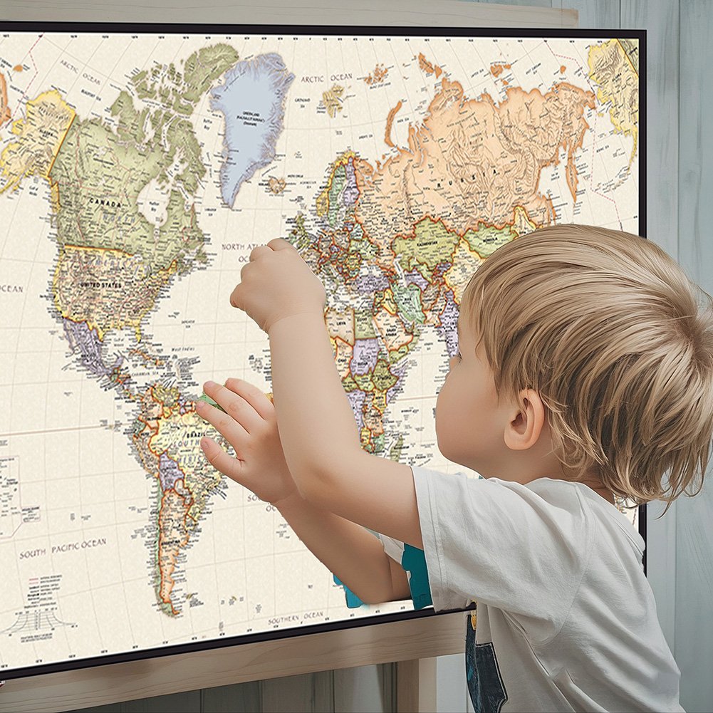 Vintage แขวนโปสเตอร์ World แผน - English Home Office บทวิจารณ์และราคา