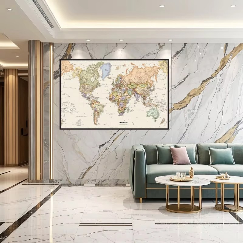 Vintage แขวนโปสเตอร์ World แผน - English Home Office บทวิจารณ์และราคา